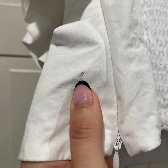 Zara one shoulder ruffle Poplin‎ top size small NWT - Picture 13 of 13